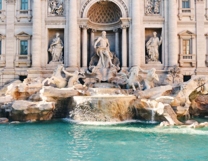water fountain in front of building